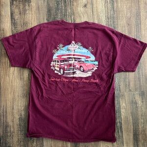 Cool Cat cafe diner car Men's Maroon Short Sleeve Tee